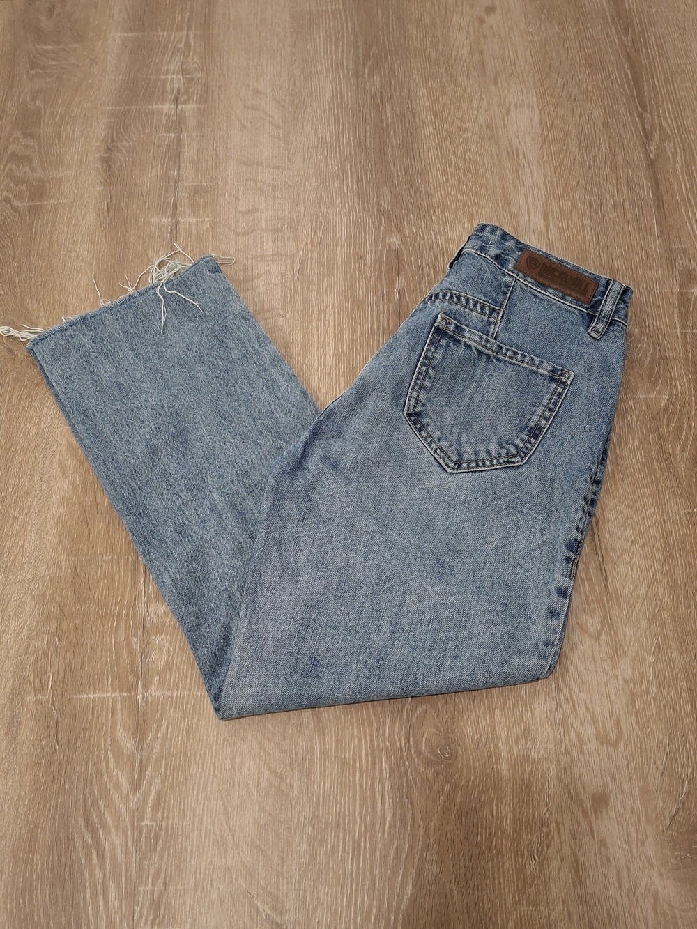 Rock & Roll Denim High Rise Straight Cropped Jeans Women's 24x25 Medium Wash